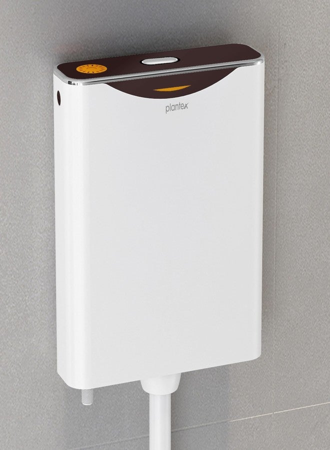 Plantex Flush Tank for Toilet with 10 Ltr Water Capacity/Single Flushing Cistern for Bathroom/Polypropylene Toilet Flush Tank - Pack of 1 (Boss, Brown & White) - Image 1