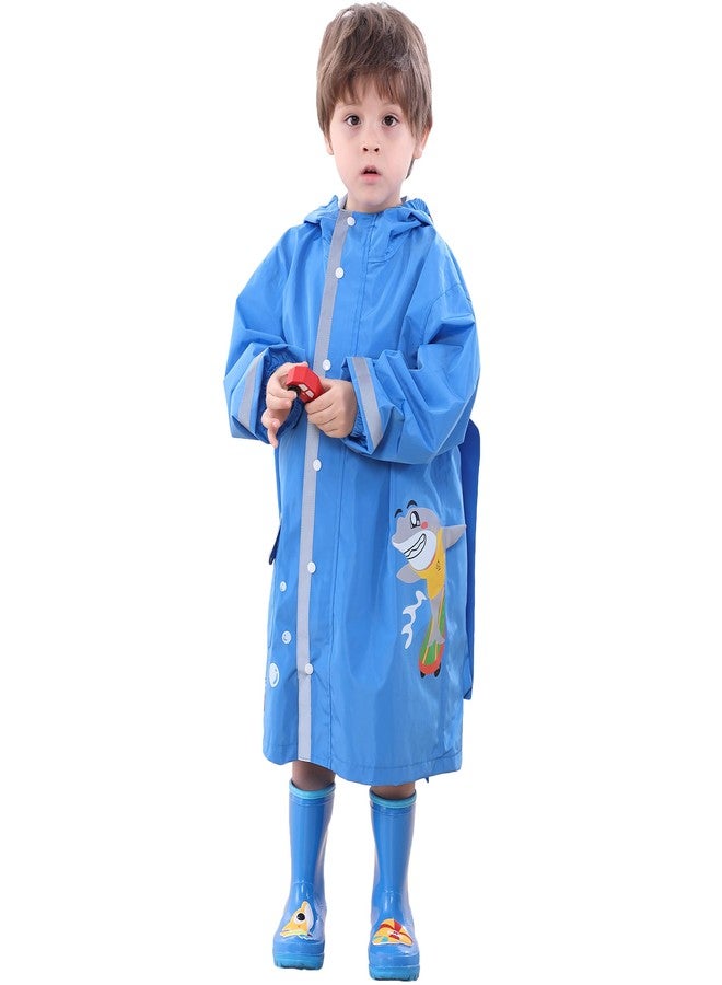 Fewlby Toddler Rain Wear Children Boys Girls Raincoat kids poncho Waterproof Hoodie Cute Cartoon Rain Jacket 2-4 years S Size - Image 3