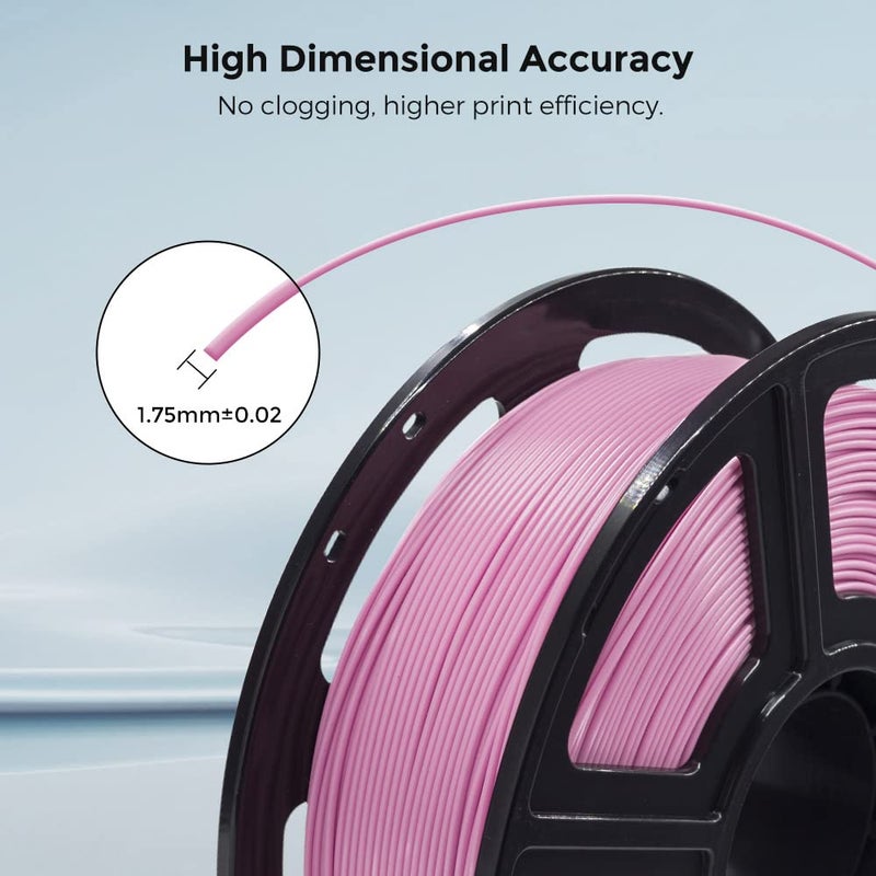 FLASHFORGE 3D Printer Filament, PLA PRO Filament 1.75mm, 1KG Spool (2.2lbs), Dimensional Accuracy +/- 0.02mm for FDM 3D Printers, Better Tenacity & No Knotting (Pink) - Image 5