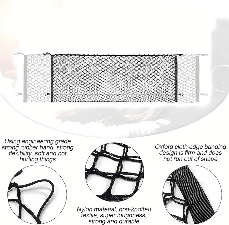 Leezhen Global assorted color picks Car Rear Organizer Net Trunk Cargo Storage Net Compatible with 2014 2015 2016 2017 2018 2019 2020 2021 2022 2023 Highlander Hybrid XLE XSE Platinum LE L Limited Sport etc General purpose premium build - Image 3