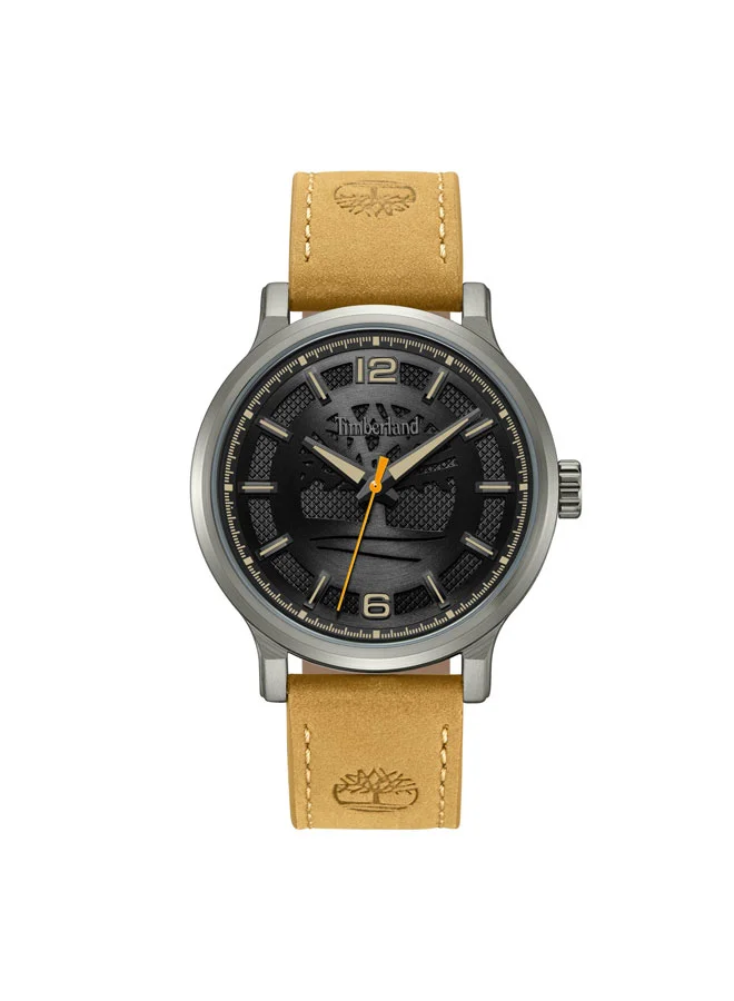 Driscoll Black Dial Leather Strap Analog Watch for Men, 43mm