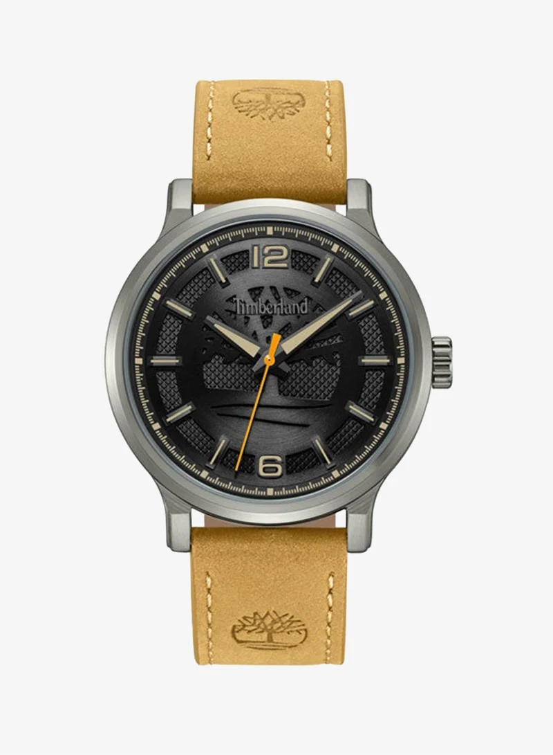 تمبرلاند Driscoll Black Dial Leather Strap Analog Watch for Men, 43mm