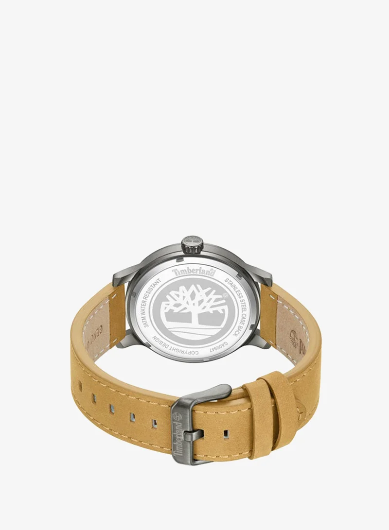 Timberland Tan Men's Driscoll Black Dial Leather Strap Analog Watch for Men, 43mm for Men | Best Price UAE