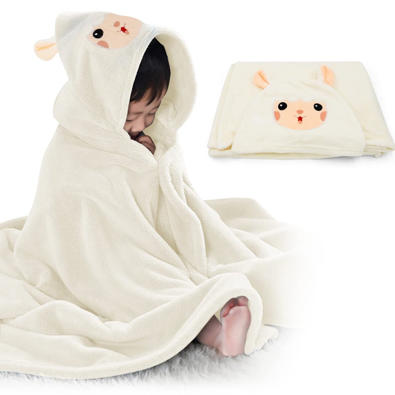 ROMASA Baby Bath Towel Ultra Soft Hooded Towel Highly Absorbent Bathrobe Blanket Toddlers Shower Gifts for Boys Girls275 x 55 White