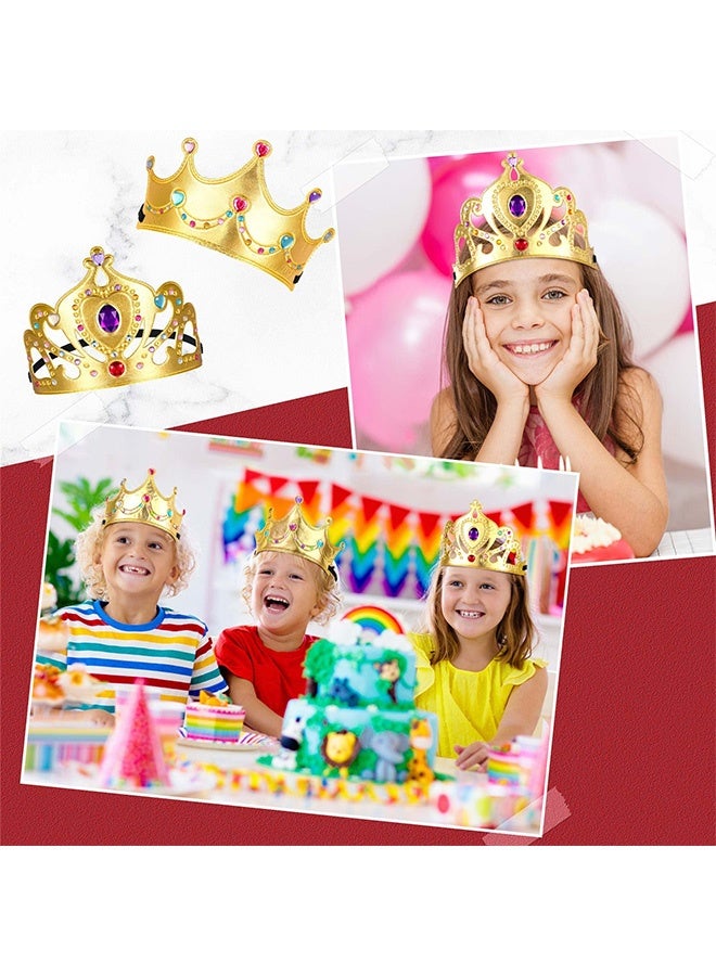Peachjoy DIY Crown Set, 44 Pcs Birthday Foam Crowns Set for Kids Princess Tiaras Crowns Diamond Sticker Making Kits Kids' Party Supplies - Image 2