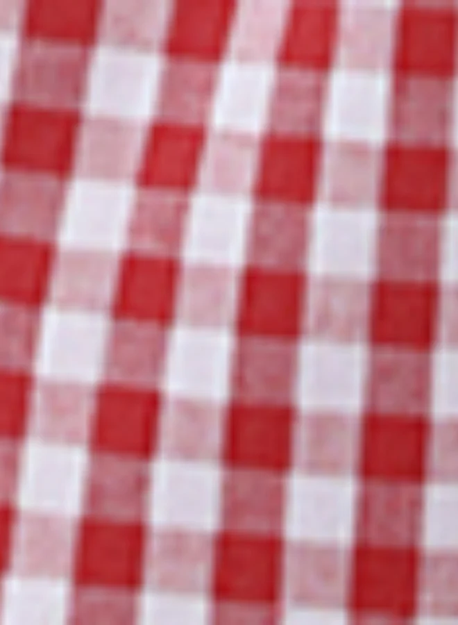 تايك تو مجموعة من شورت بمربعات وبلوزة بأكمام قصيرة وطبعة كرز