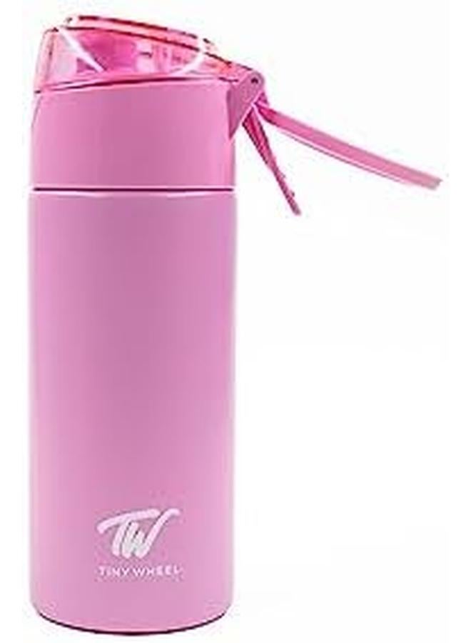 TINY WHEEL Stainless Steel Spray Bottle 400 Ml Capacity Pink - Image 2