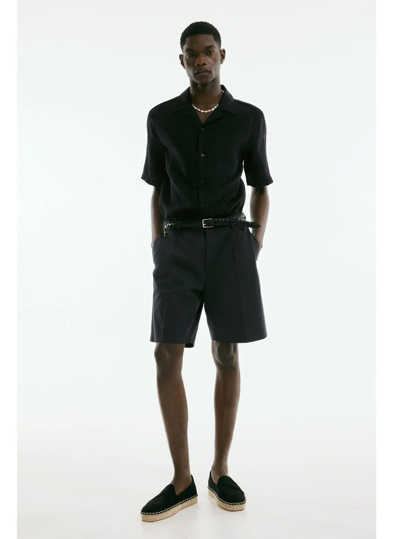 اتش اند ام Regular Fit Jacquard-weave resort shirt
