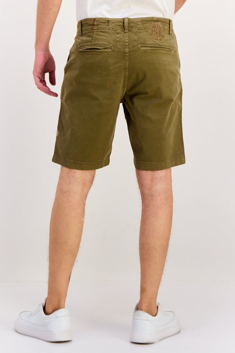 Paperbacks Men 9 Inseam Solid Chino Shorts, Olive - Image 3
