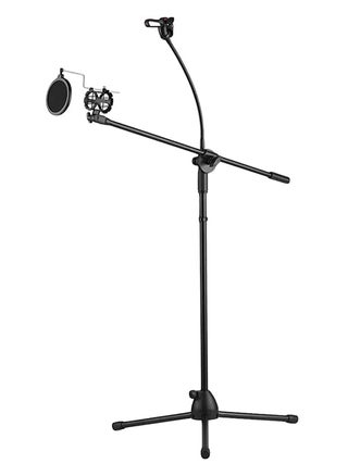 2-in-1 Floor Phone and Microphone Stand