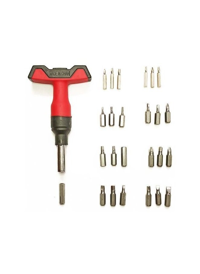 طقم مفكات ومفكات ومفاتيح 26 قطعة متعدد الاستخدامات - Image 3