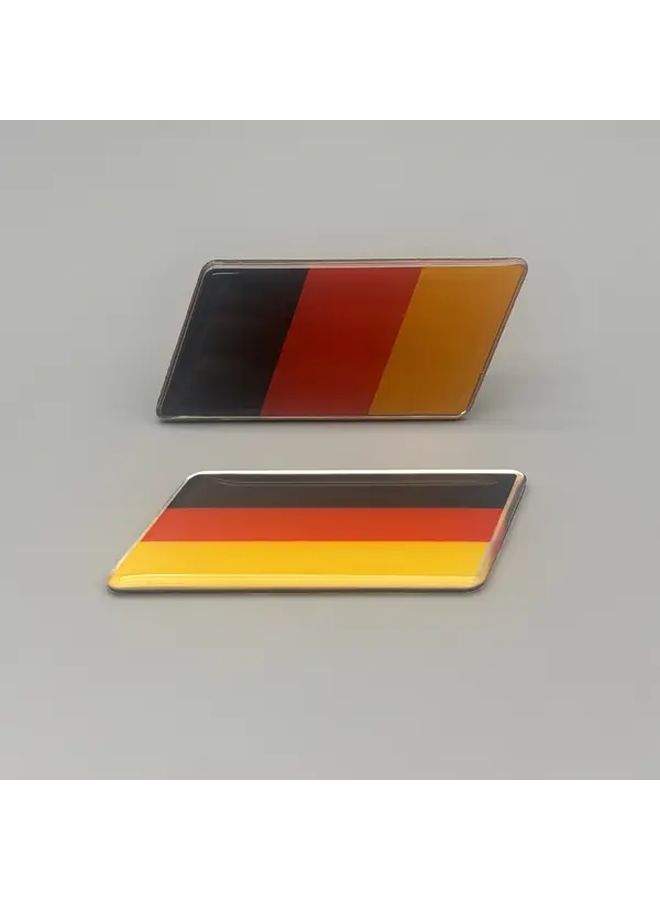 Style B German Flag Emblem Sticker For Front Grille Side Window Rear Trunk Universal Vehicle Accessory - Image 2