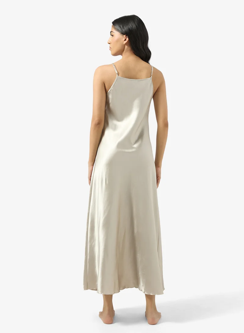 Ginger Satin Slip Night Dress