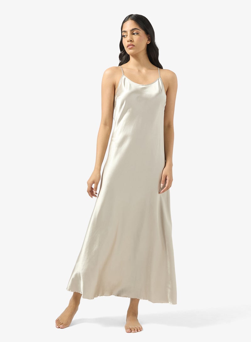 جينجر فستان نوم ساتان انزلاقي - Image 1