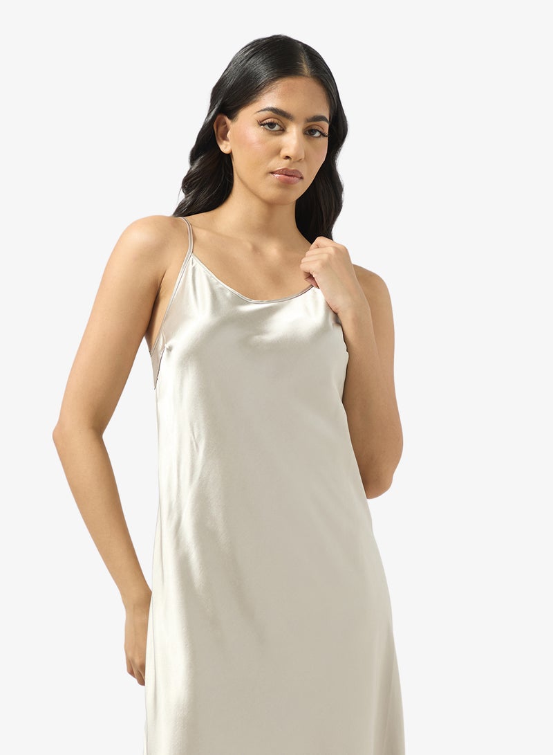 جينجر فستان نوم ساتان انزلاقي - Image 3