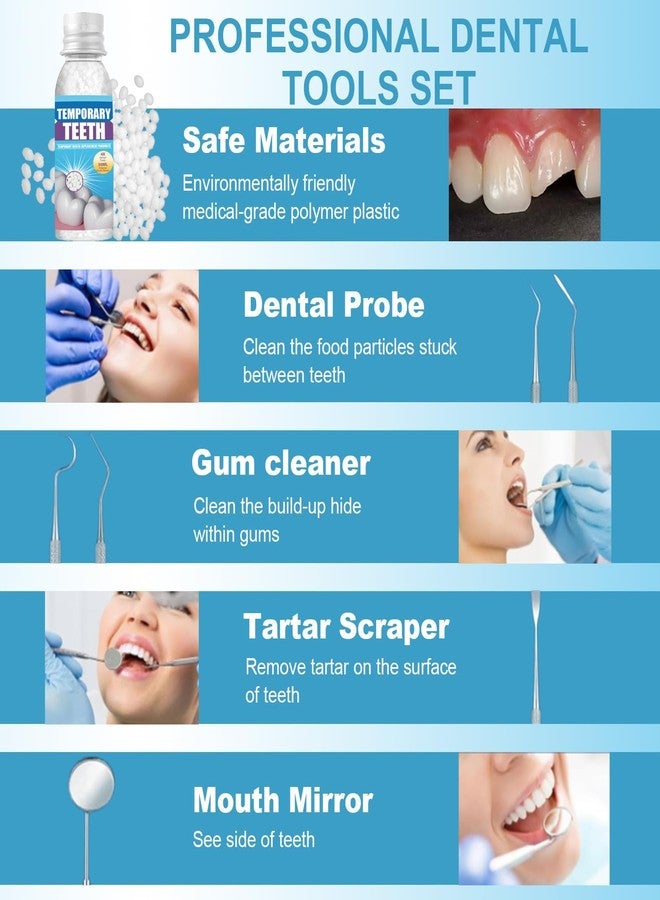 Tampery Tooth Repair Kit, temporary tooth filling kit with 4 Shaping Tools, Dental Care Kit Fixing Broken Teeth, Regain Your Smile - Image 4