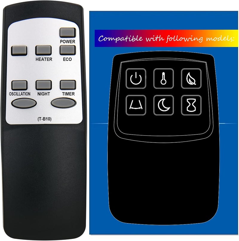 CHOUBENBEN Compatible with Twin Star ClassicFlame Classic Flame Dura Flame Fireplace Stove Heater Infrared Remote Control 19HM8000 19Q1071ARA 19QH8000-W500 (T-B10) - Image 1