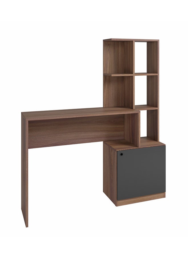 Home Box - Home Office Table,Computer Desk Of High Quality And Easy To Install  - Mdp 15Mm Color Nutbrown 39.5 x 113.5 x 138 cm - Image 1