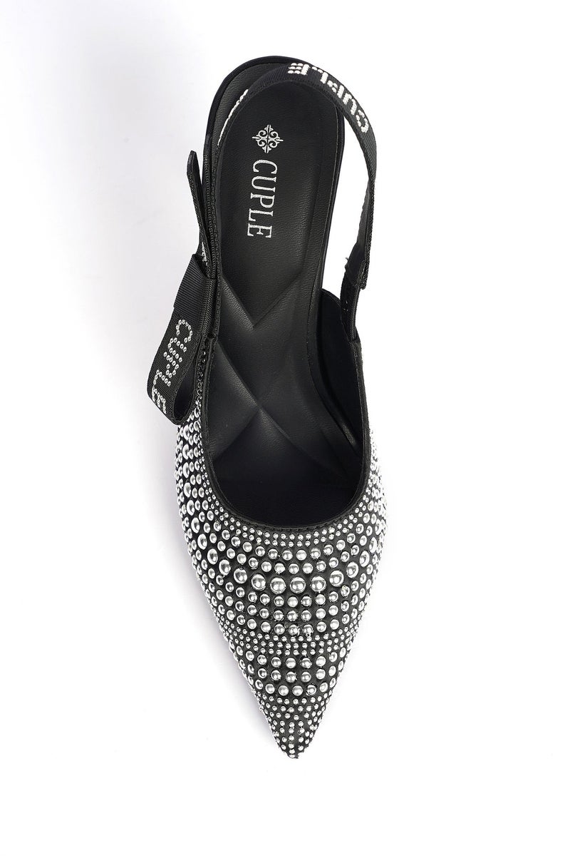Cuple Crystal Black Slingback Heel - Image 3