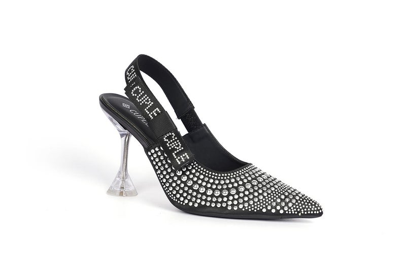 Cuple Crystal Black Slingback Heel - Image 1