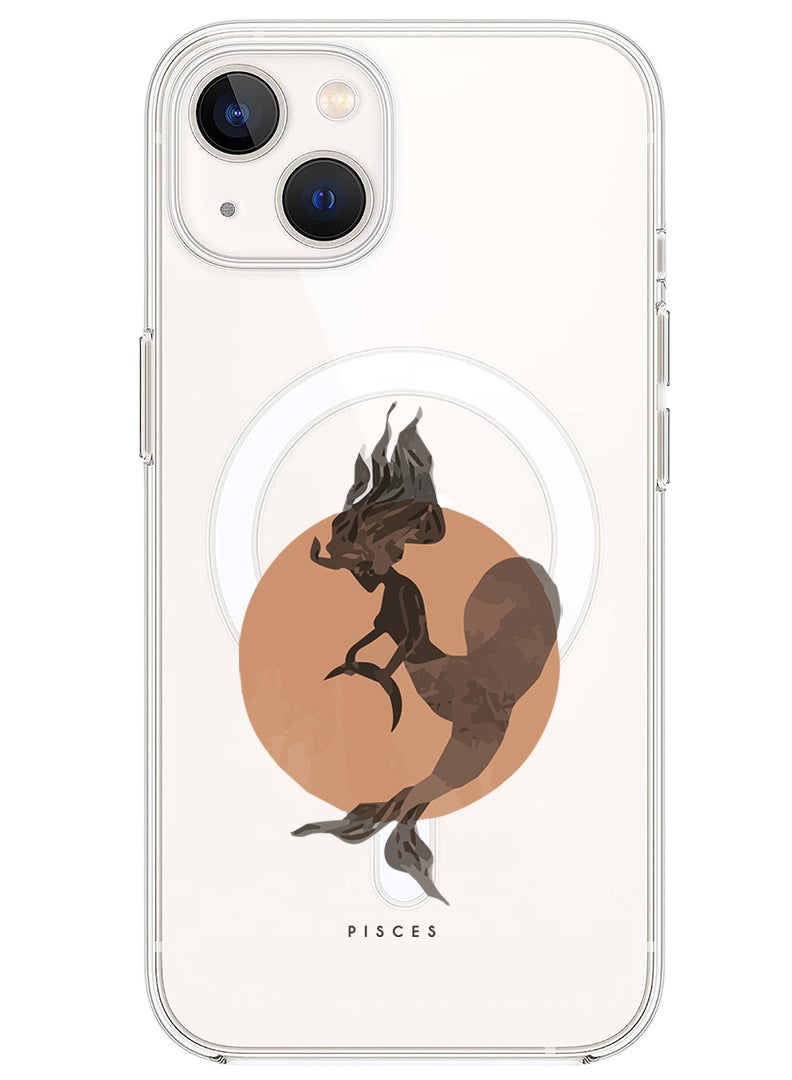 Theodor Magnetic Case for iPhone 13 6.1-inch Compatible with MagSafe Wireless Charging, Shockproof Phone Bumper Cover Pisces - Image 1