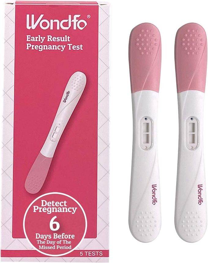 Wondfo Pregnancy Test Early Result 5 Pack Extra Sensitive and Very Early HCG Urine Midstream Test 10 MIU Detect 6 Days Sooner Than Your Missed Period - Image 1