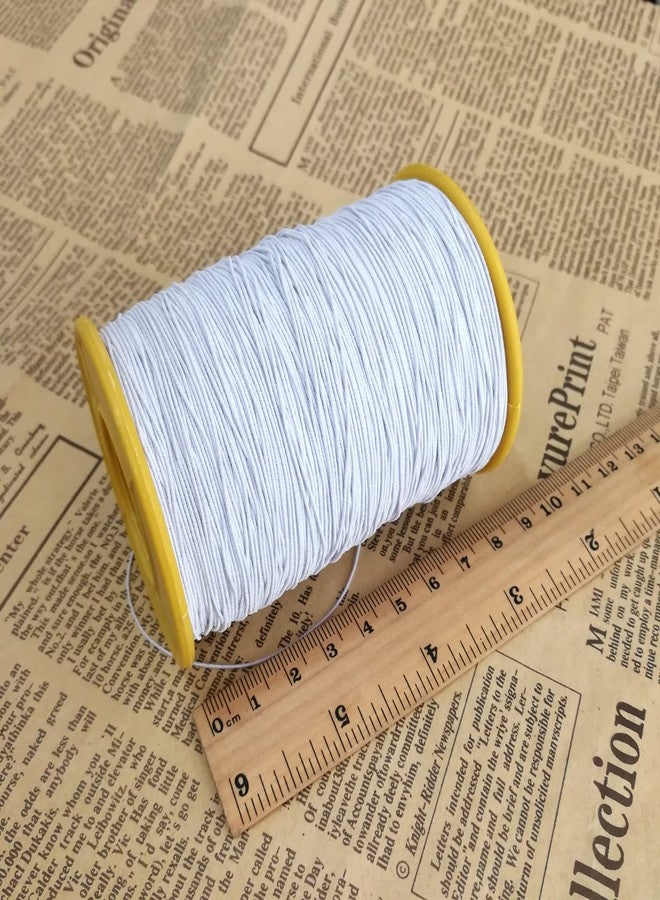 Looconi Amaney 500m 0.5mm White Elastic Cord Beading Threads Stretch String Fabric Crafting Cords for Jewelry Making - Image 3