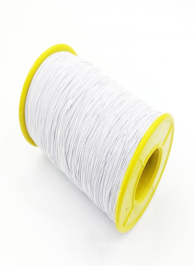 Looconi Amaney 500m 0.5mm White Elastic Cord Beading Threads Stretch String Fabric Crafting Cords for Jewelry Making - Image 1