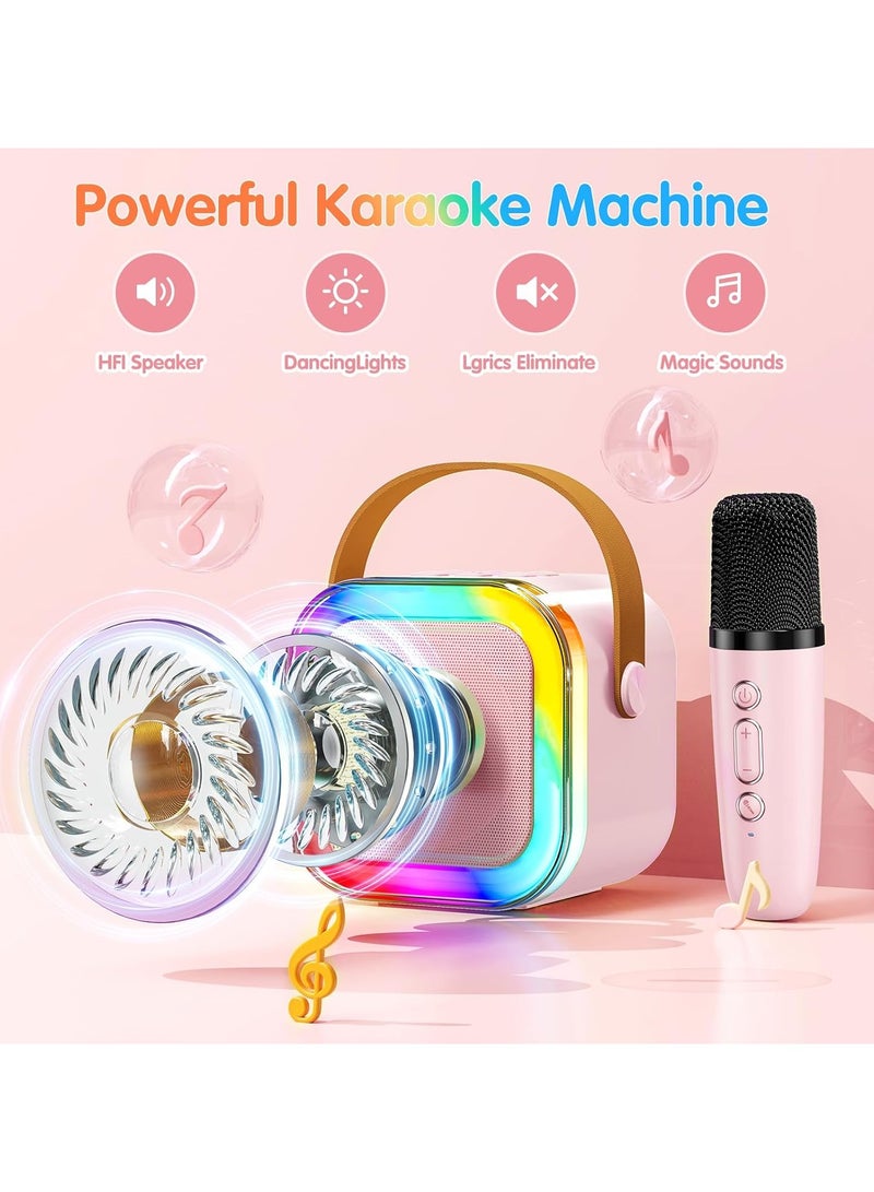 K12 Mini Portable Karaoke Bluetooth Speaker Dual Microphone Audio Integrated Microphone Home Karaoke Wireless Bluetooth Speaker for Kids and Adult - Image 2