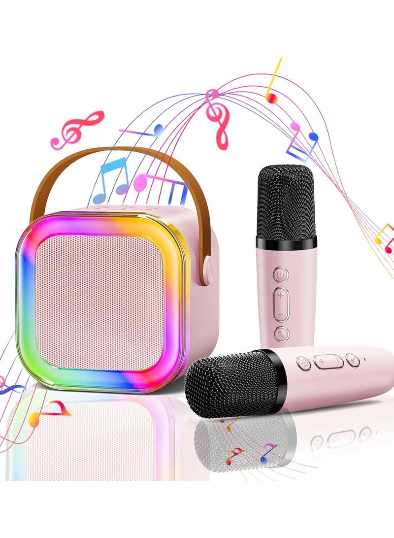 K12 Mini Portable Karaoke Bluetooth Speaker Dual Microphone Audio Integrated Microphone Home Karaoke Wireless Bluetooth Speaker for Kids and Adult - Image 1