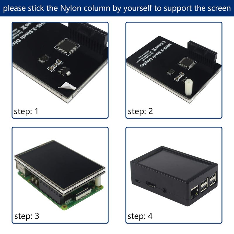 JUN-ELECTRON JUN-ELECTRON for Raspberry Pi 3 B+ 3.5 inch Touch Screen with Case, 320x480 Pixel Monitor TFT LCD Game Display [Support Raspbian, Ubuntu, Kali, RetroPie System] - Image 5
