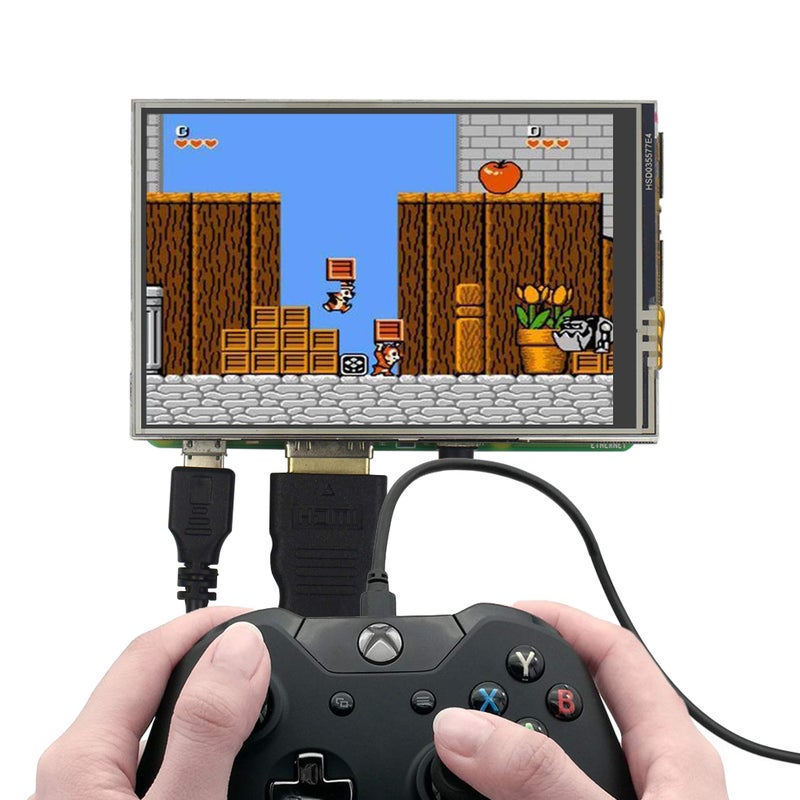 JUN-ELECTRON JUN-ELECTRON for Raspberry Pi 3 B+ 3.5 inch Touch Screen with Case, 320x480 Pixel Monitor TFT LCD Game Display [Support Raspbian, Ubuntu, Kali, RetroPie System] - Image 3
