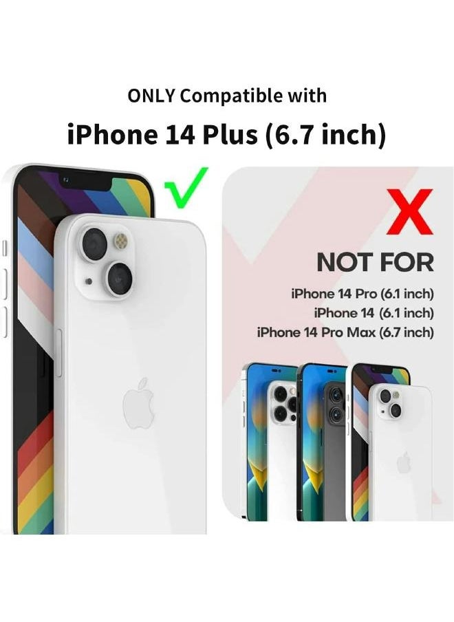 Magnetic MagSafe (3in1) Clear Magnetic Case for iPhone 14 Plus with Screen Protector, Full Back Protection and Camera Lens Protector, Complete Coverage Set for Apple iPhone 14 Plus