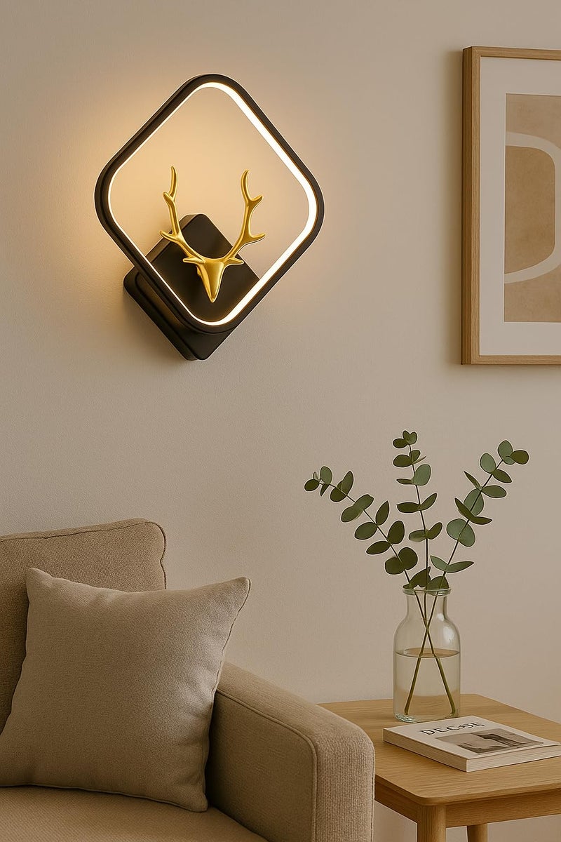 CORALTREE CORAL TREE-Deer Wall Lamp with Adjustable Color Changing Function Wall Light - Modern Light Fixture for Restaurant, Bedroom, Living Room, Bedside, Cafe, bar, Corridor, Balcony - Image 4