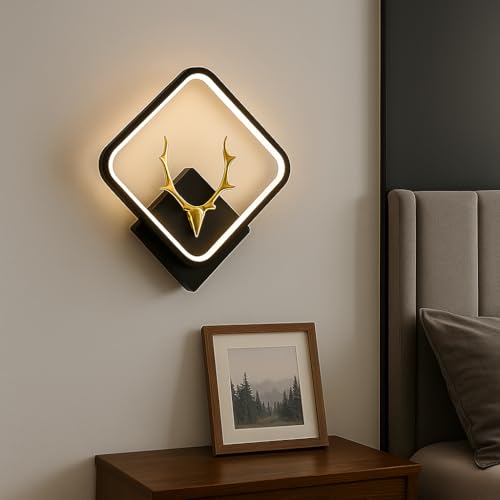 CORALTREE CORAL TREE-Deer Wall Lamp with Adjustable Color Changing Function Wall Light - Modern Light Fixture for Restaurant, Bedroom, Living Room, Bedside, Cafe, bar, Corridor, Balcony - Image 1