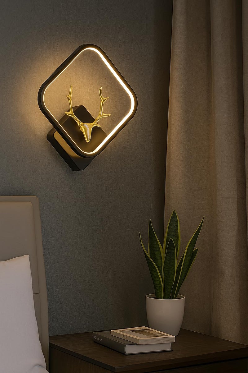 CORALTREE CORAL TREE-Deer Wall Lamp with Adjustable Color Changing Function Wall Light - Modern Light Fixture for Restaurant, Bedroom, Living Room, Bedside, Cafe, bar, Corridor, Balcony - Image 2