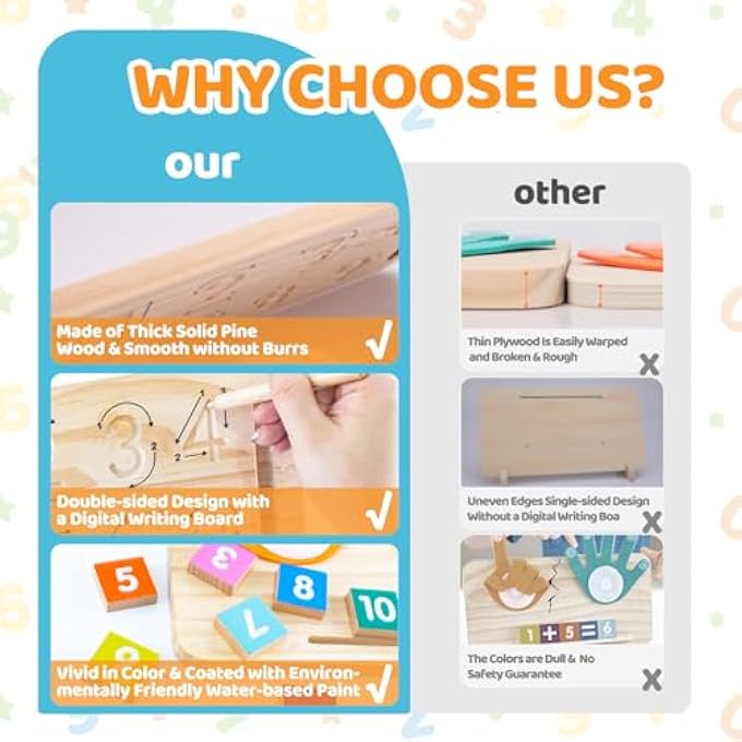 MONTESSORI MATH LEARNING TOY FOR 3 YEAR OLD CHILDREN MATCH LESSONS - Image 4