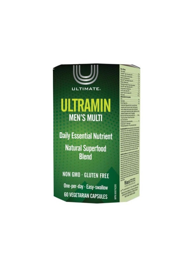 Ultimate Ultimate Ultramin Men’s Multi 60 Vcaps – Daily Health & Vitality 