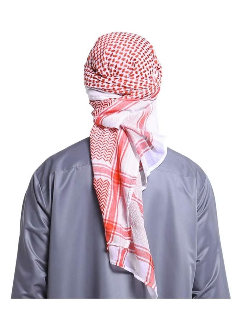 CIVORA Men Arab Shemagh Headscarf Muslim Dubai Casual Headwear Scarf Neck Wrap Head Cover Turban Cap - Image 1