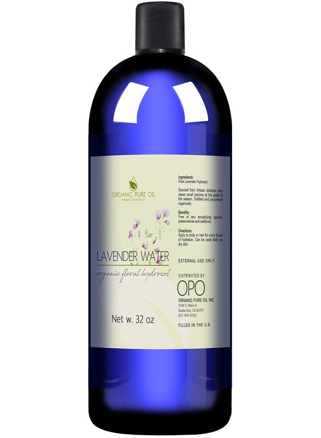 OPO Lavender Water Hydrosol - Pure Steam Distilled Natural Non GMO Calming Bulk Body, Face, Facial Toner, Aromatherapy, Set Makeup, Cleanser Mist Spritz - 32oz - OPO - Image 2