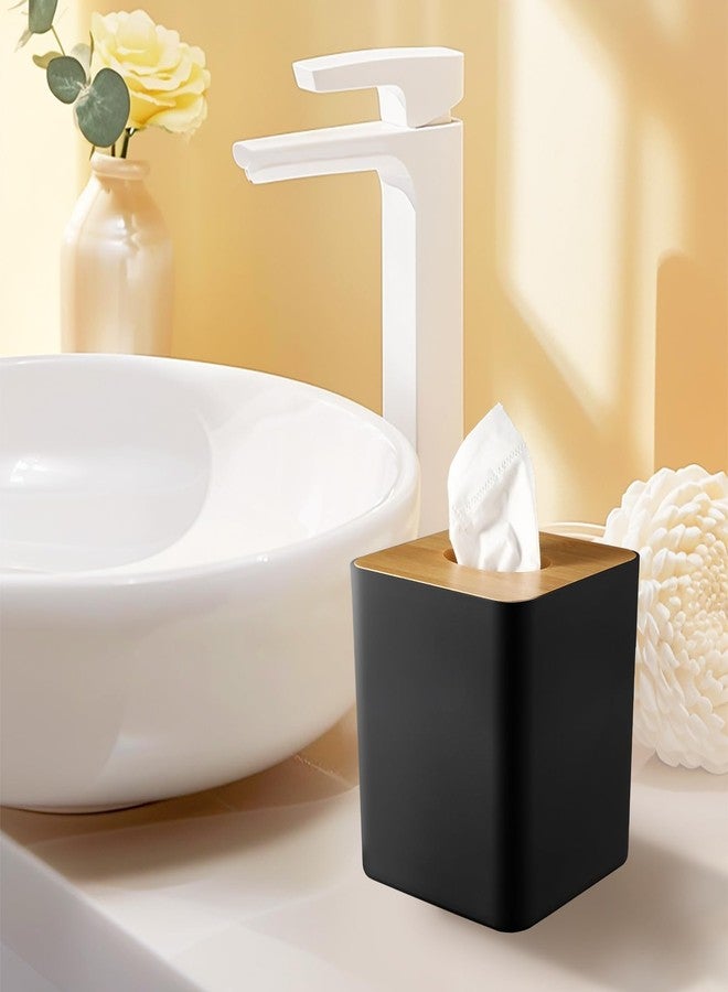 VZZNN 6 Pack Tissue Cover Bulk, Tissue Box Cover Bulk, Tissue Holders, Tissue Box Holder, Black Tissue Box Cover, Tissue Dispenser for Bathrooms, Tissue Box Covers Cube, Home and Office, 5 * 5 * 5.5in-Black - Image 5