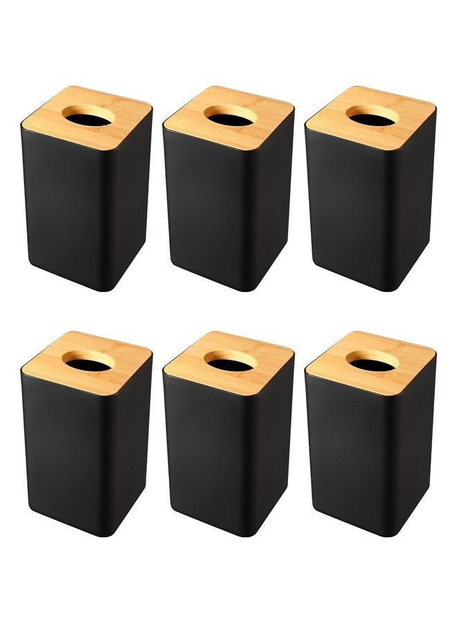 VZZNN 6 Pack Tissue Cover Bulk, Tissue Box Cover Bulk, Tissue Holders, Tissue Box Holder, Black Tissue Box Cover, Tissue Dispenser for Bathrooms, Tissue Box Covers Cube, Home and Office, 5 * 5 * 5.5in-Black - Image 1