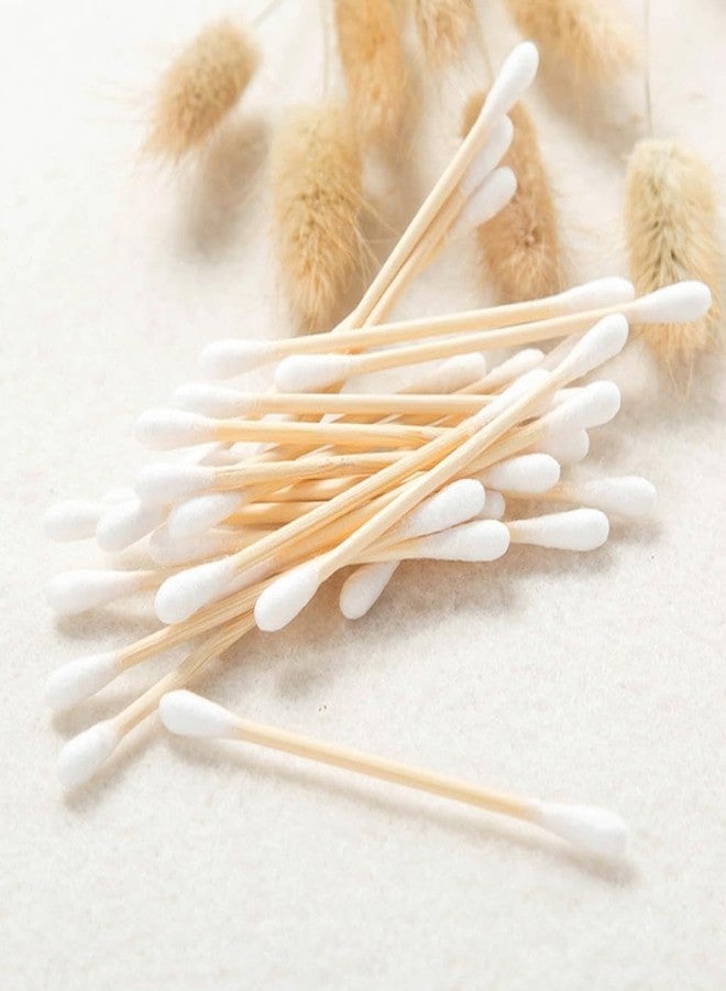 DCELLA Bamboo Cotton Ear Buds | Swabs | Multipurpose Double Tip Cotton Earbuds | Swabs with Sustainable Bamboo Better Than Wooden Stick | Cotton Swabs for Ear (Pack of 2) (Small Heart Shape) - Image 4