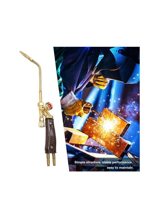 silvercnc - Injection Type Gas Welding Torch, Oxy-Propane Oxy-Acetylene Welding Tool Cutting Soldering Repair Fix Equipment with Handle Grip Portable Size Cooper(H01-6) - Image 1