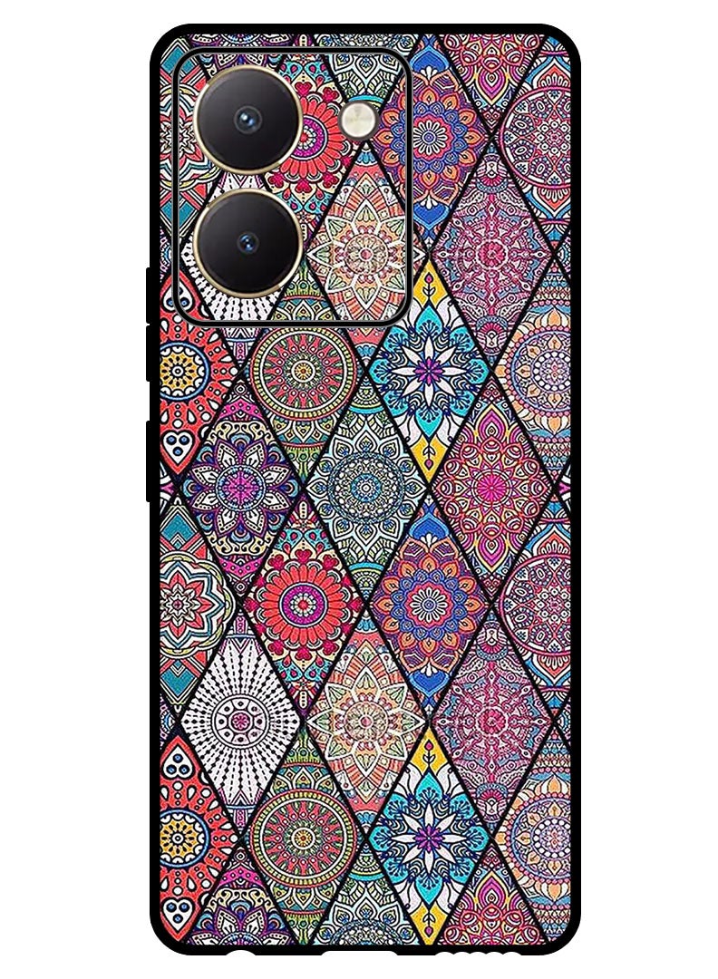 Theodor Protective Case Anti Scratch Shock Proof Bumper Cover For Vivo Y77t Mandala art - Image 1