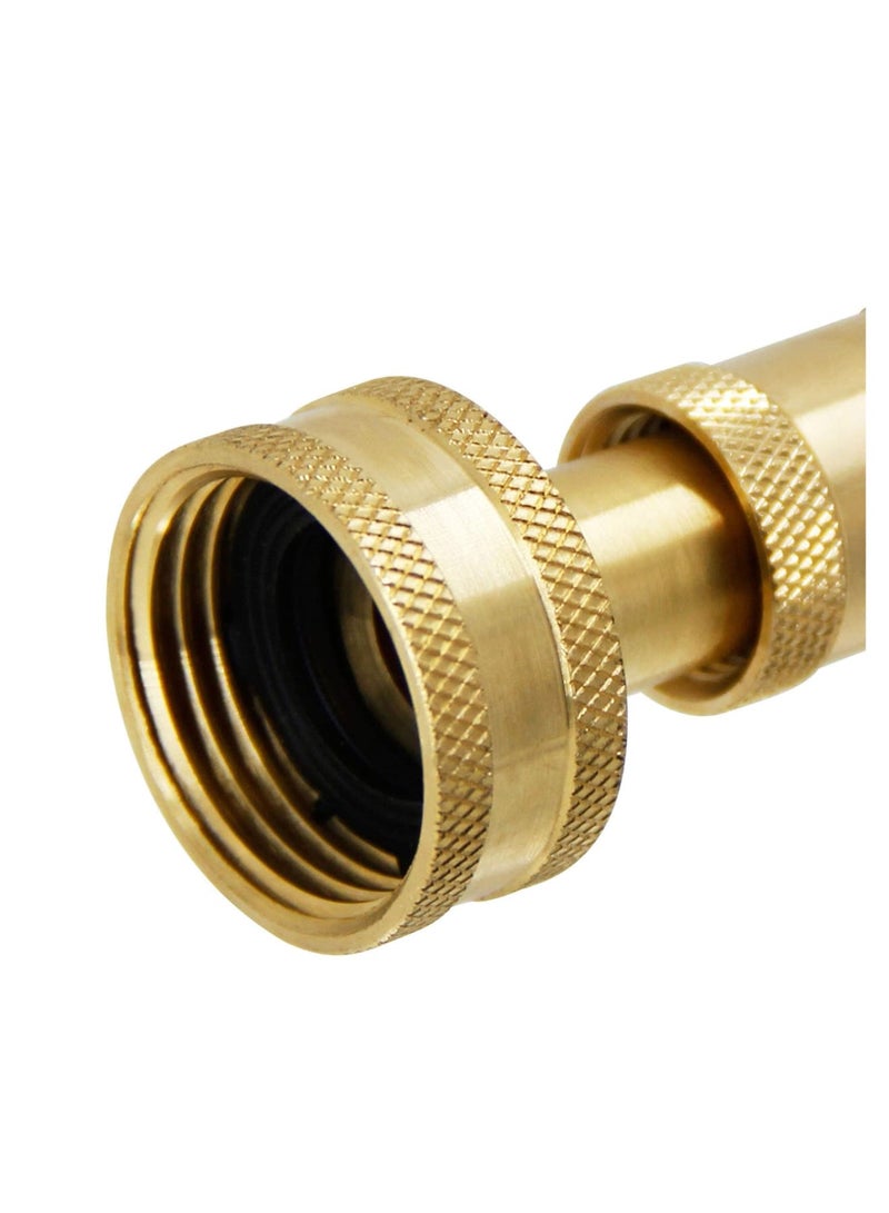 Zikra Solid Brass Hose Nozzle, 3/4" Adjustable Twist Water Hose Nozzle, 2 Pack 4" Heavy Duty Brass Garden Hose Nozzle with 10 Rubber Washers, for Watering Fowers, Lawns, Cleaning the Ground, Car - Image 2