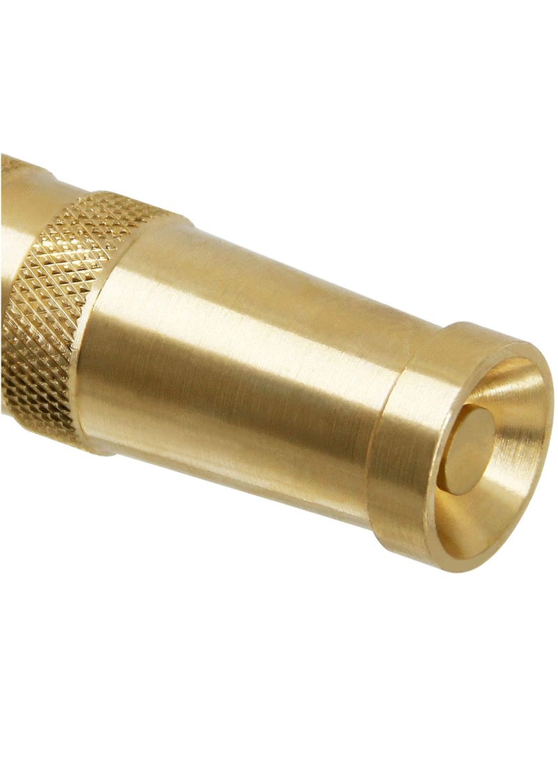 Zikra Solid Brass Hose Nozzle, 3/4" Adjustable Twist Water Hose Nozzle, 2 Pack 4" Heavy Duty Brass Garden Hose Nozzle with 10 Rubber Washers, for Watering Fowers, Lawns, Cleaning the Ground, Car - Image 4