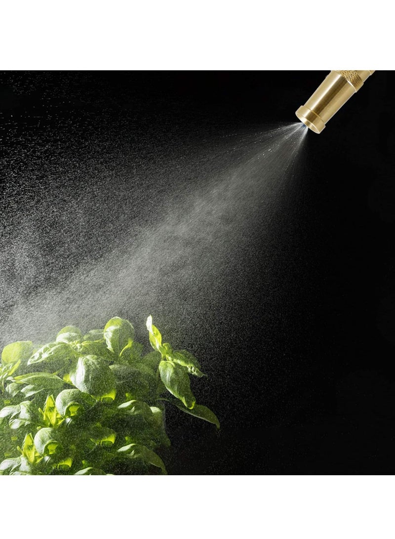 Zikra Solid Brass Hose Nozzle, 3/4" Adjustable Twist Water Hose Nozzle, 2 Pack 4" Heavy Duty Brass Garden Hose Nozzle with 10 Rubber Washers, for Watering Fowers, Lawns, Cleaning the Ground, Car - Image 5