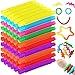Jerify 210 Pcs Tube Sensory Toys Fidget Toys Halloween Basket Stuffer Multicolor Sensory Tubes for DIY Party Favors Trick or Treat Goodie Bag Stuffers for Teens Adults Birthday Party Favors - Image 2
