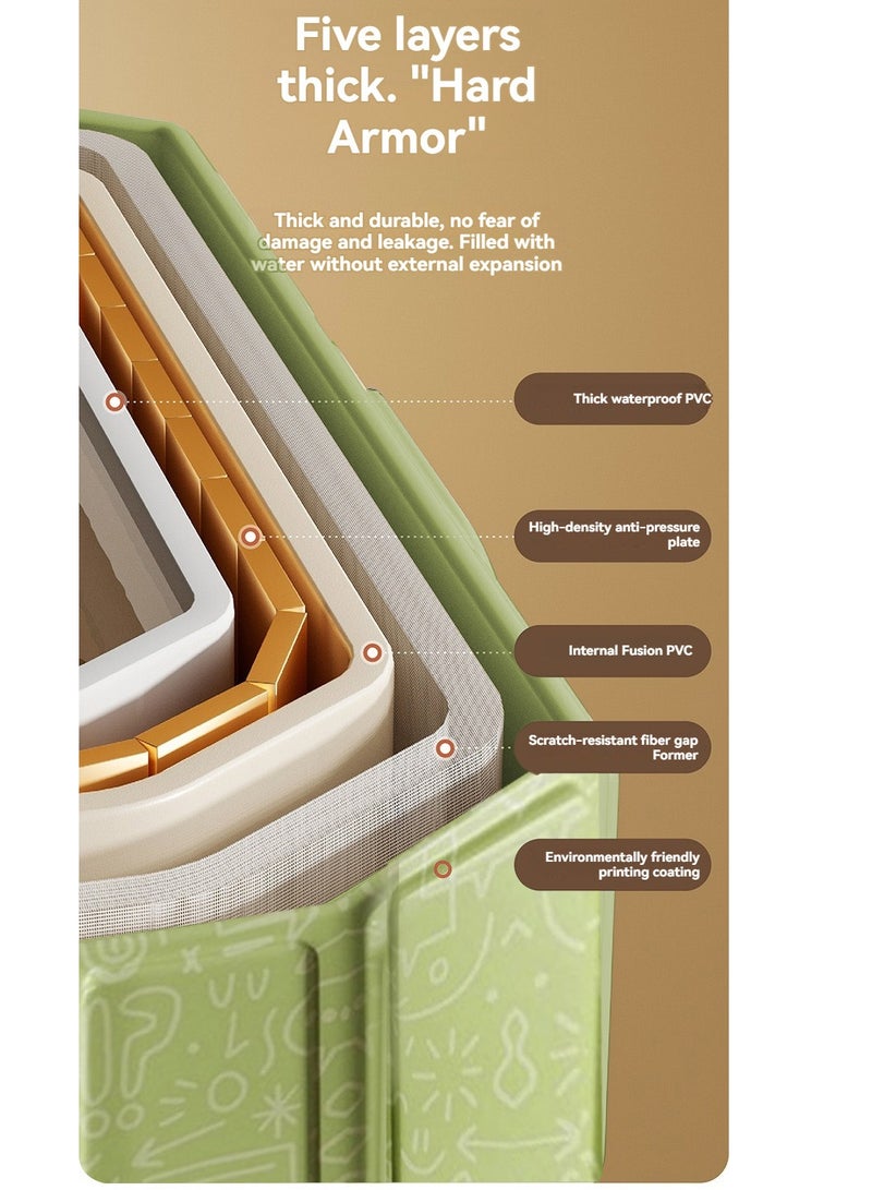 XiuWoo Foldable Bathtub for Kids Spacious Foldable Baby Bathtub for Indoor Bathroom Outdoor, Collapsible tub Portable Bathtub, Ideal for Small Spaces - Quick, Effortless Folding Bathtub - Image 5